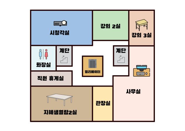 지하4층 안내도